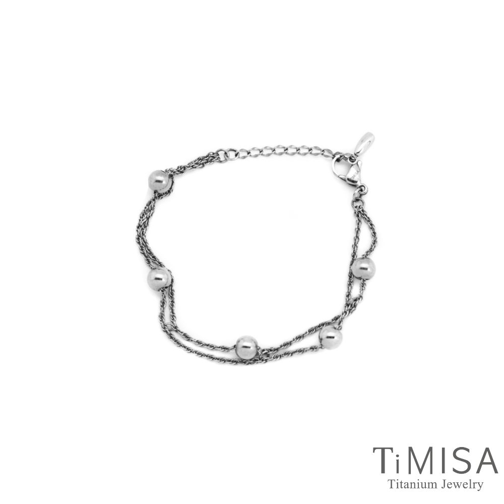 TiMISA 純鈦美學 《轉圈圈-原色》純鈦手鍊