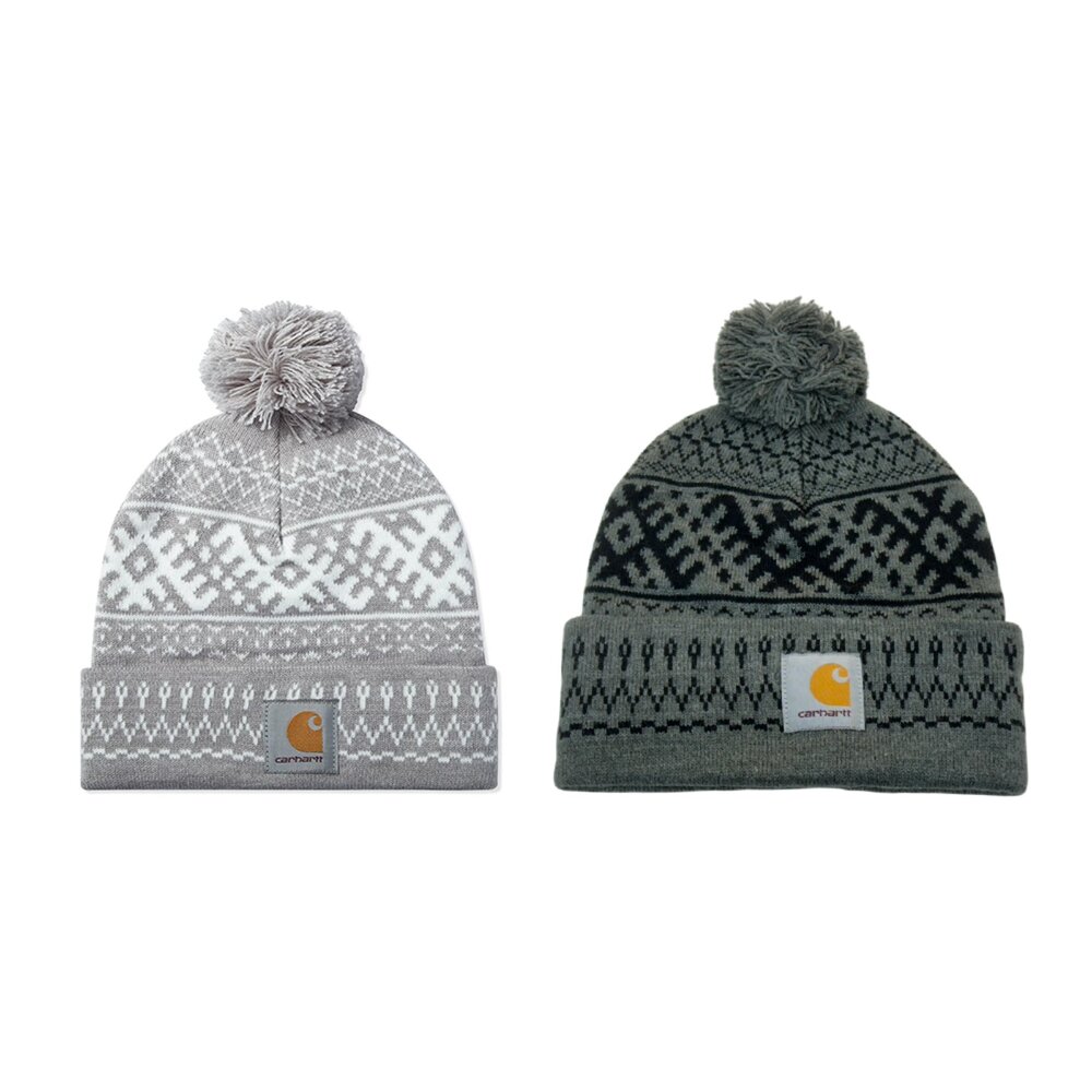 Carhartt Carhartt Wip Elias Bobble Hat 雪花織紋毛帽 淺灰、深灰