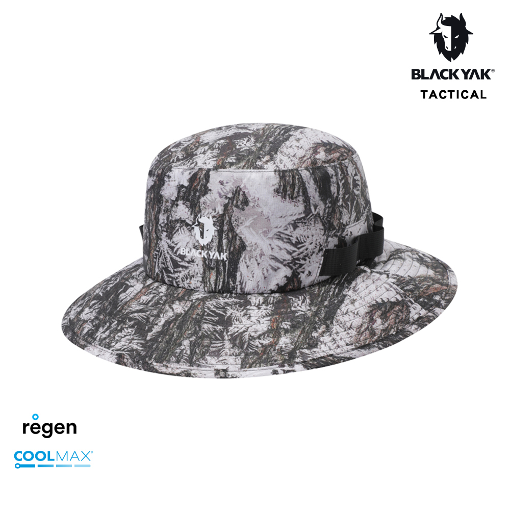 BLACKYAK TACTICAL CAMO圓盤帽(雪影迷彩)-附防風繩 露營 登山帽 圓盤帽-BYEB2NAF03