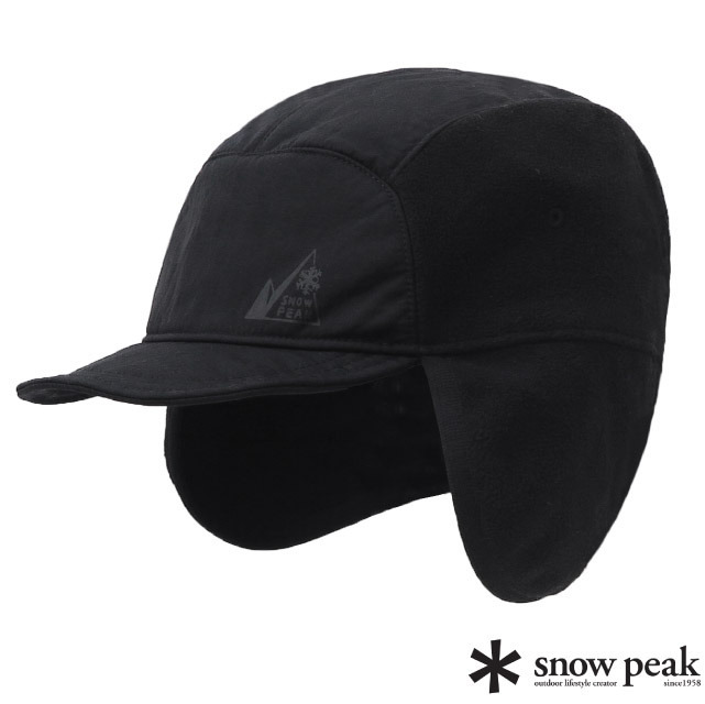 Snow Peak 男女 中性 MofM 絨毛帽.鴨舌護耳帽.保暖刷毛帽/ MM4510-AC100019 黑