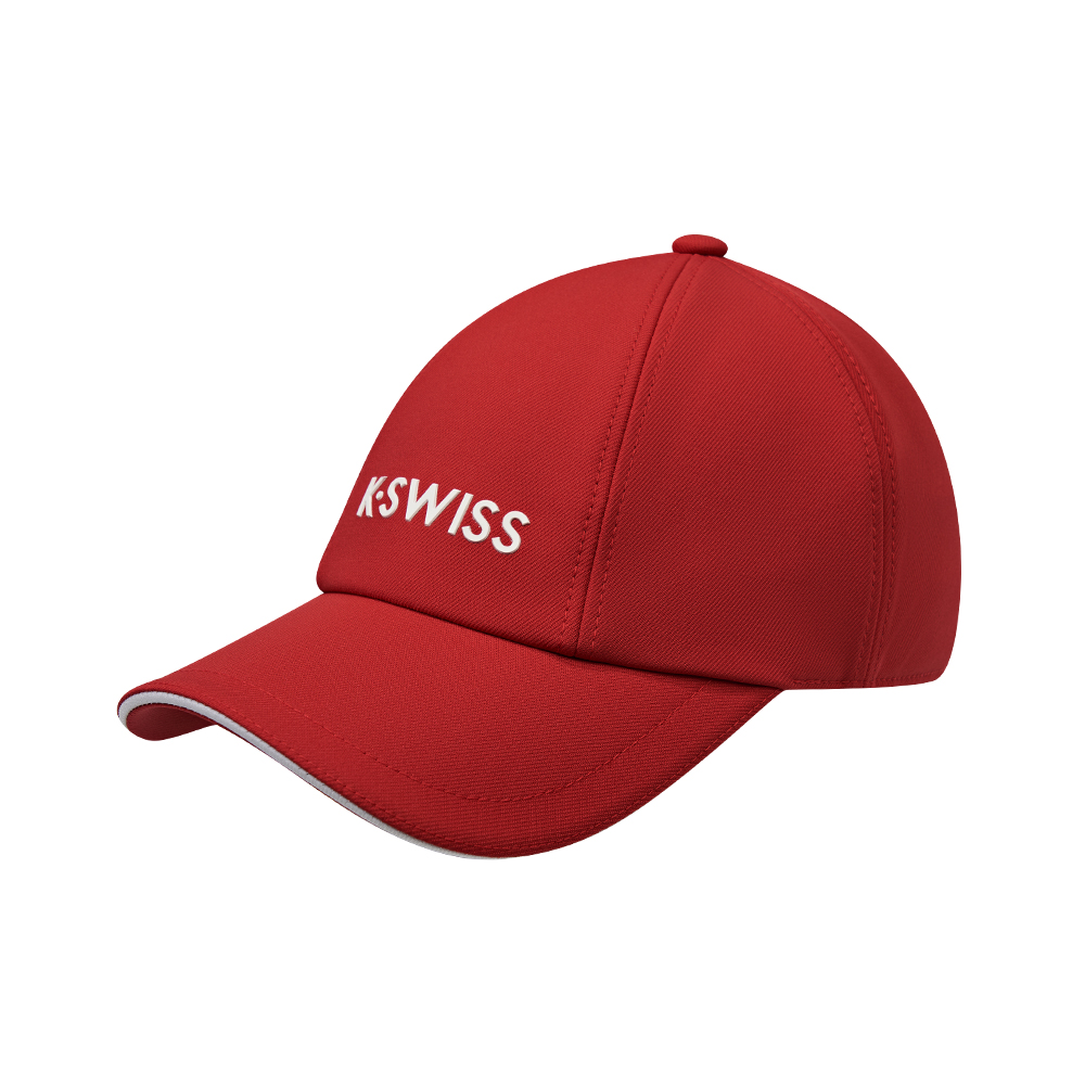 K-SWISS 棒球帽 CAP KC7513WCCB51 防曬帽 中性 熔岩紅色 C3495-604