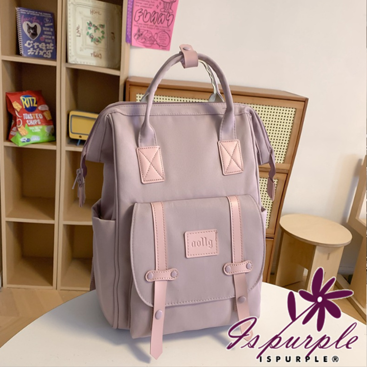 iSPurple 清新簡約 日常通勤大開口雙肩學生包媽媽包後背包/顏色可選