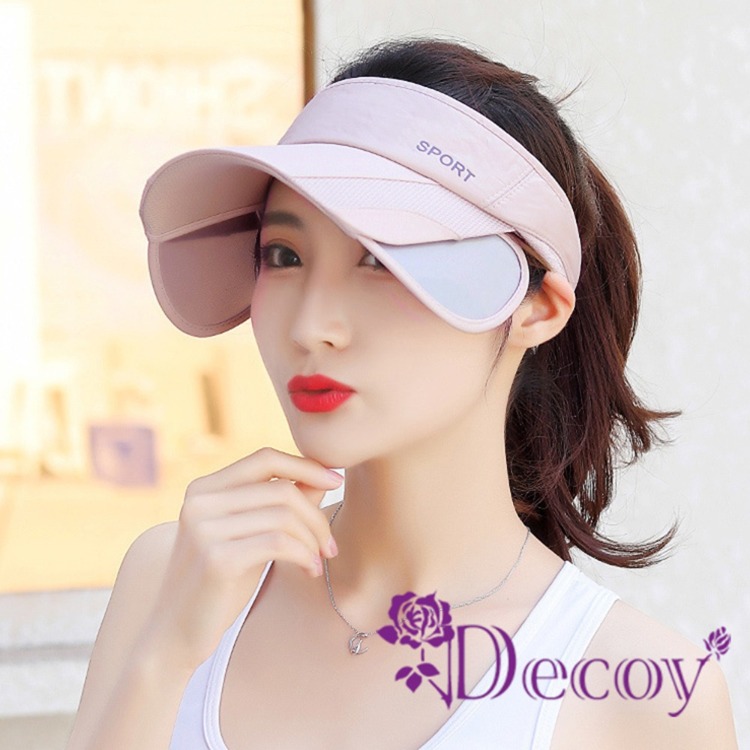 Decoy 戶外時尚 帽檐延伸防曬空頂遮陽帽/顏色可選