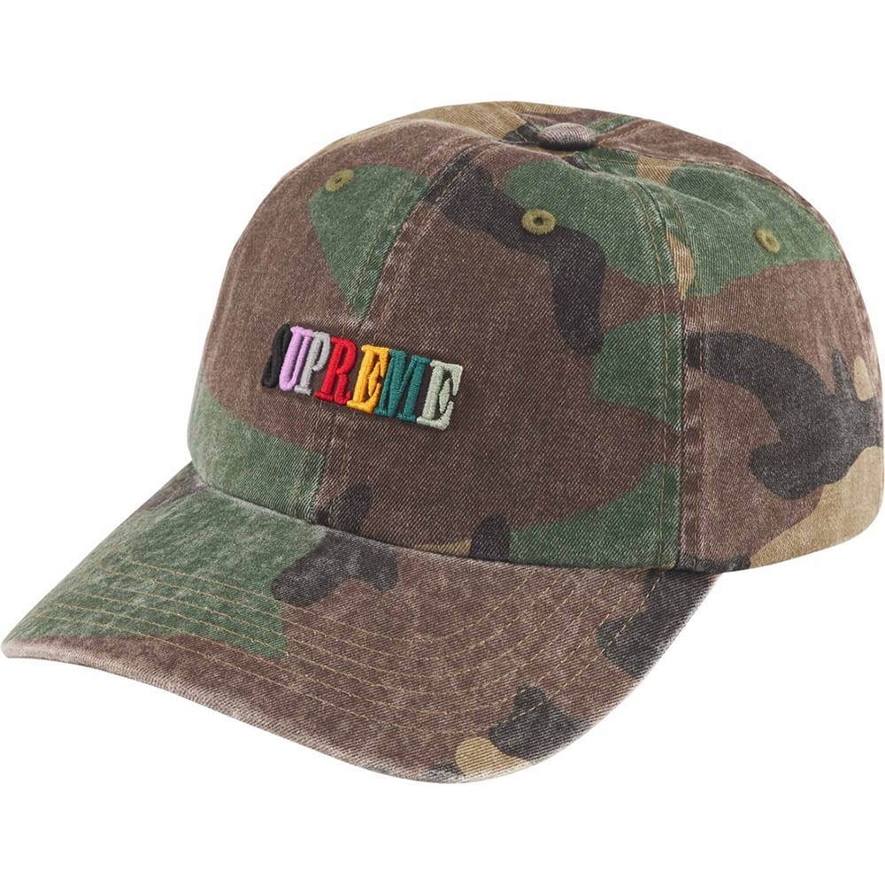 Supreme SS25 Week7 Pigment Dye 6-Panel 顏料字母六分割帽