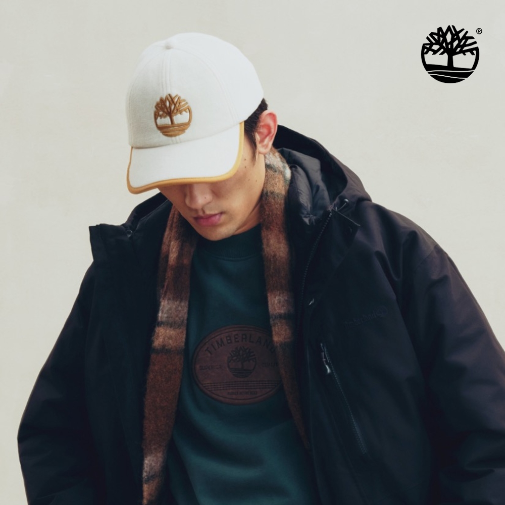 Timberland 中性奶油白抓絨棒球帽｜A65A6EFL