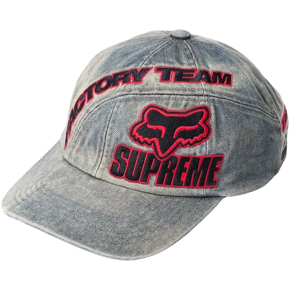 Supreme x Fox Racing FW25 Week9 6-Panel 六分割帽單寧白粉落葉迷彩