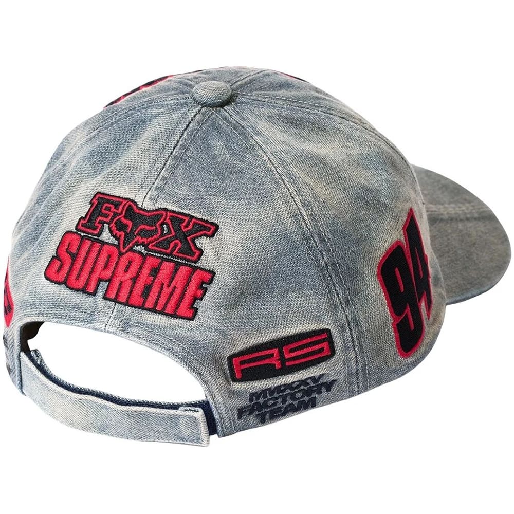 Supreme x Fox Racing FW25 Week9 6-Panel 六分割帽單寧白粉落葉迷彩