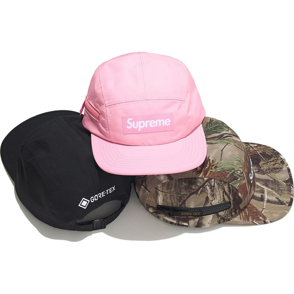 Supreme FW25 Week12 GORE-TEX Zip Pocket Camp Cap 防水 拉鍊 五分割帽 落葉迷彩 老帽 機能 帽子