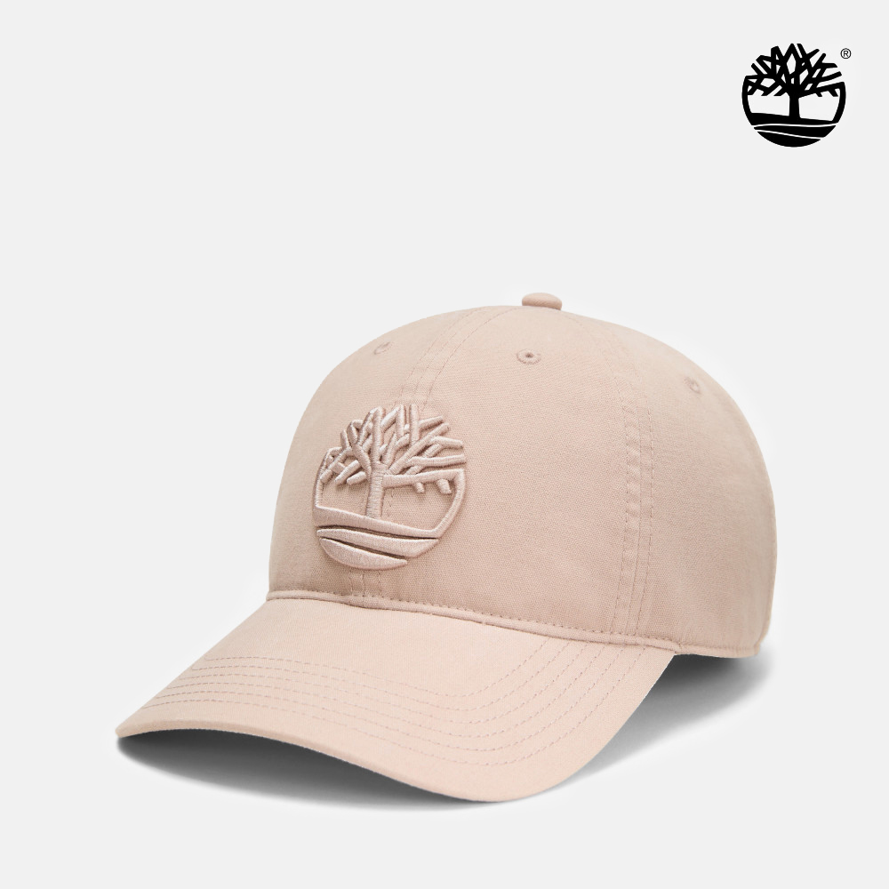 Timberland 男款淺米色刺繡LOGO棒球帽｜A66BA221