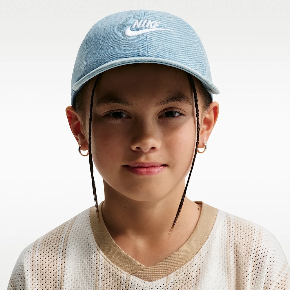 NIKE 耐吉 K NK CLUB CAP US CB DENIM 中大童 休閒帽 IO8231429