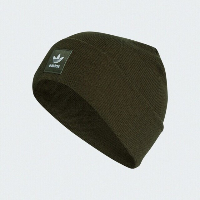 adidas 愛迪達 Adidas AC Cuff Knit IY7030 毛帽 針織帽 保暖 三葉草 舒適 深橄欖綠