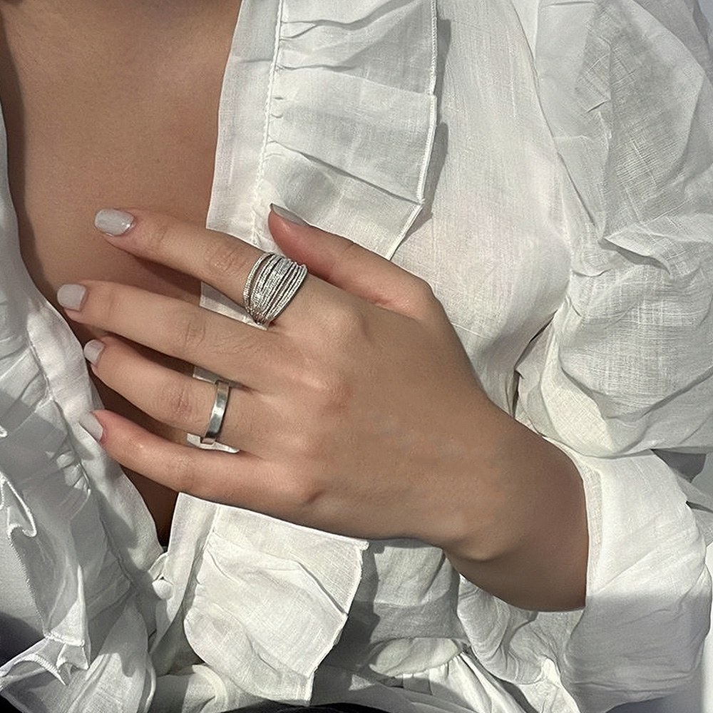 MoonDy 戒指 戒指女生 歐美戒指 925戒指 純銀戒指 戒指女 ins 女生戒指 可調節戒指 情人節禮物 018