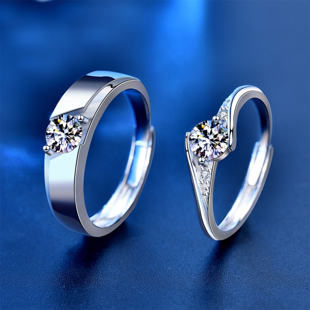 KT DADA 采宸流行精品館 鑽石戒指 純銀飾品 結婚戒指 情侶禮物 情侶戒指 情侶對戒 039