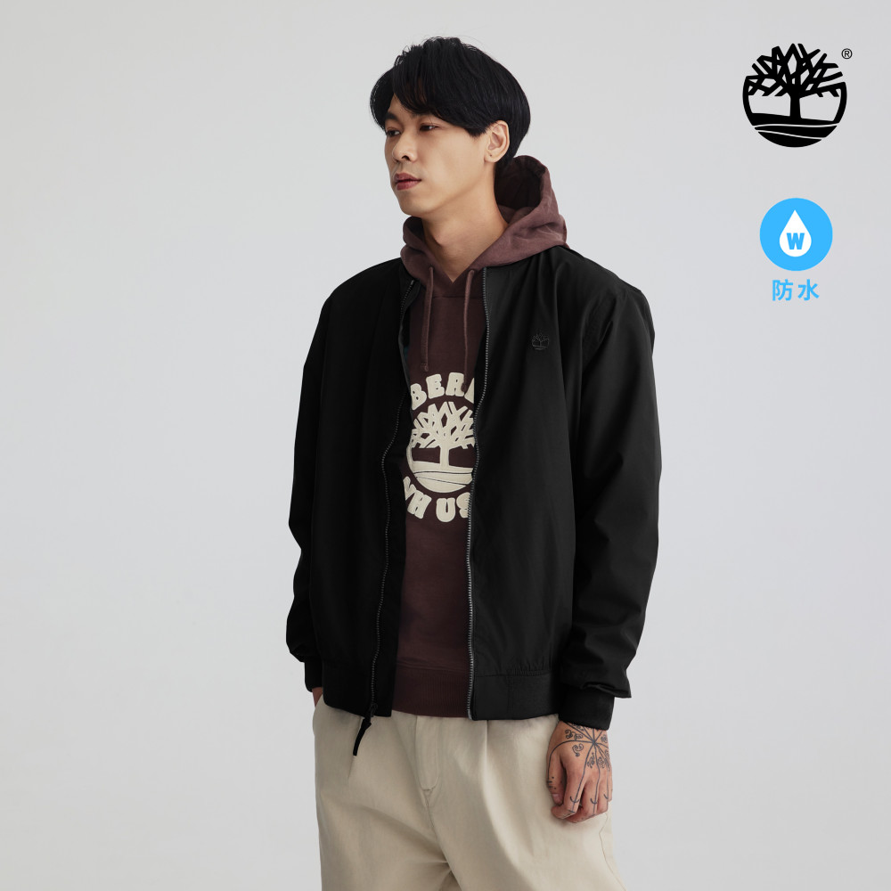 Timberland 男款黑色防水飛行外套|A44UA001