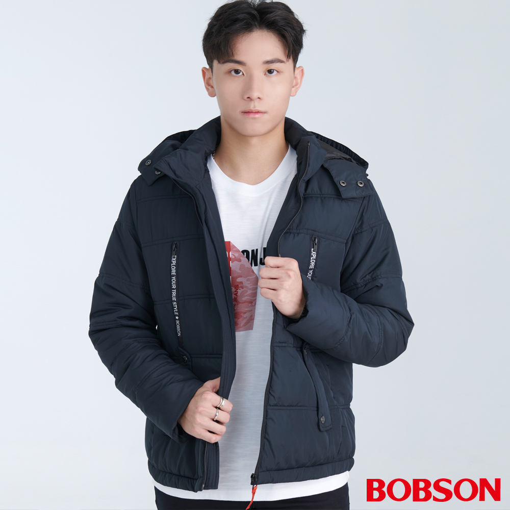 BOBSON 男款拆脫帽絲棉外套(84031-53)