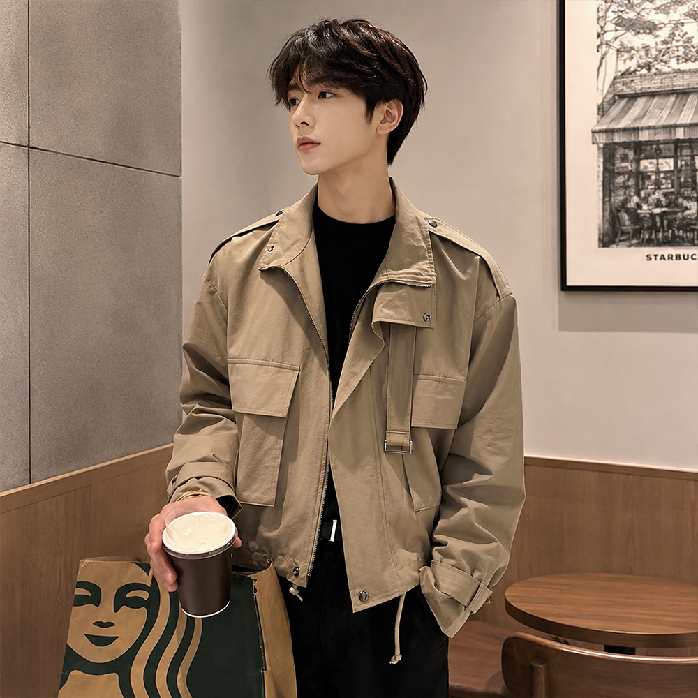 KissDiamond 韓版復古工裝夾克(男外套/風衣外套/夾克/KDCY-F02)