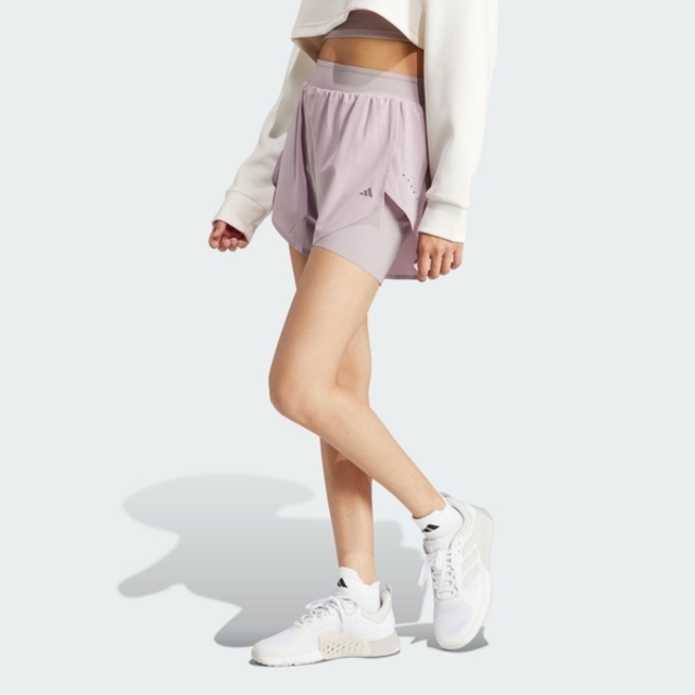 adidas 愛迪達 Adidas 愛迪達 D4t Hiit 2in1sh IU1140 女 短褲 運動短褲 休閒短褲 涼感 粉紅 亞版