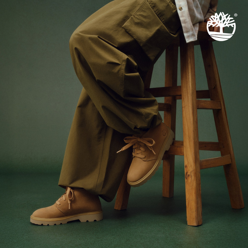 Timberland 女款橄欖綠色降落傘寬褲｜A41FB302