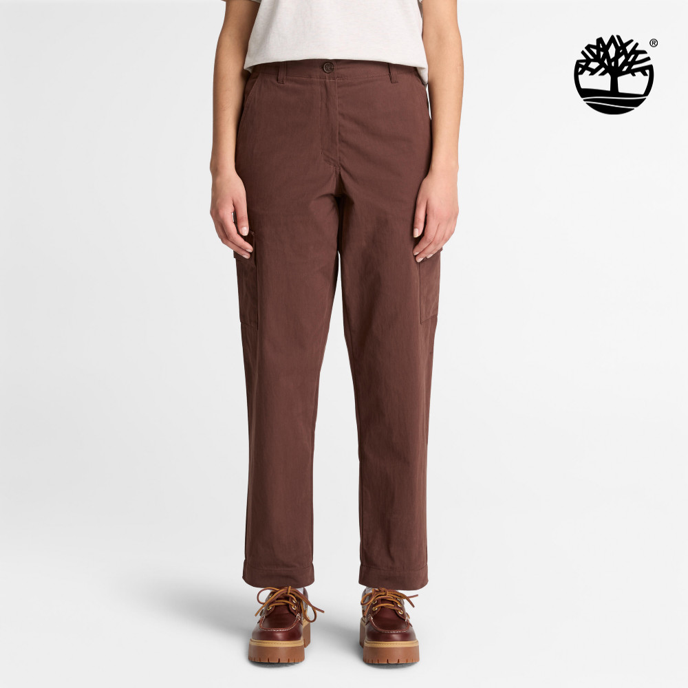 Timberland 女款咖啡色工裝長褲|0YH53AJD