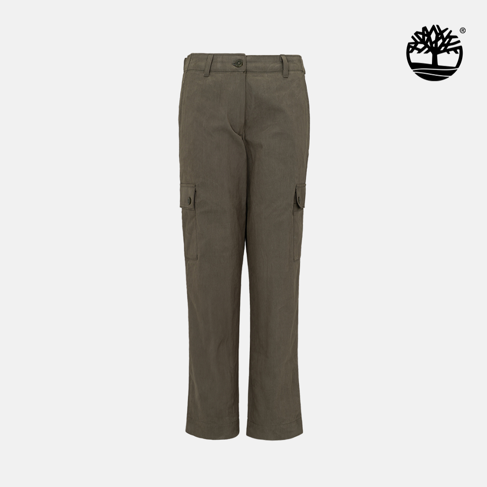Timberland 女款褐綠色工裝長褲|0YH53AIE