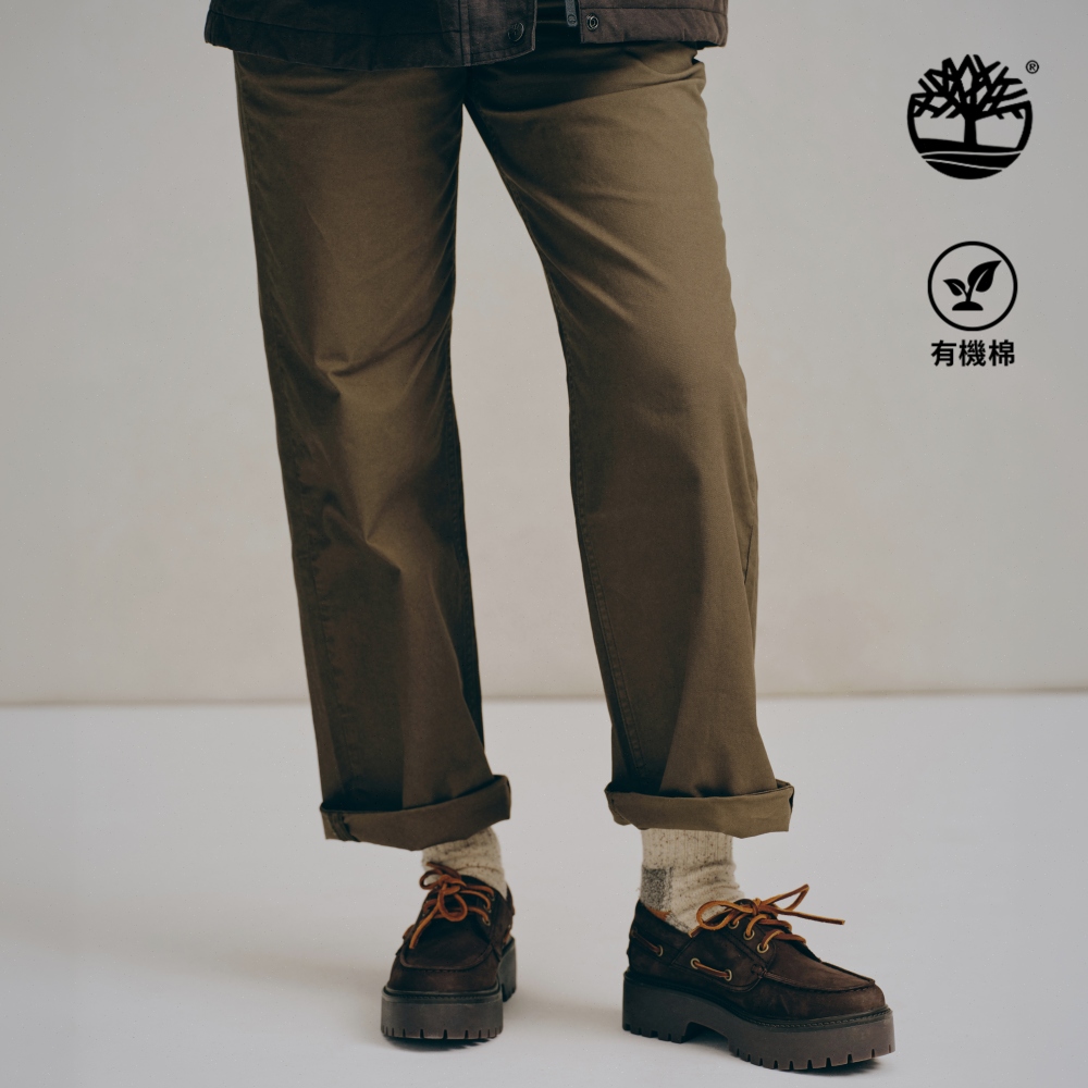 Timberland 女款褐綠色休閒長褲|0YH54AIE