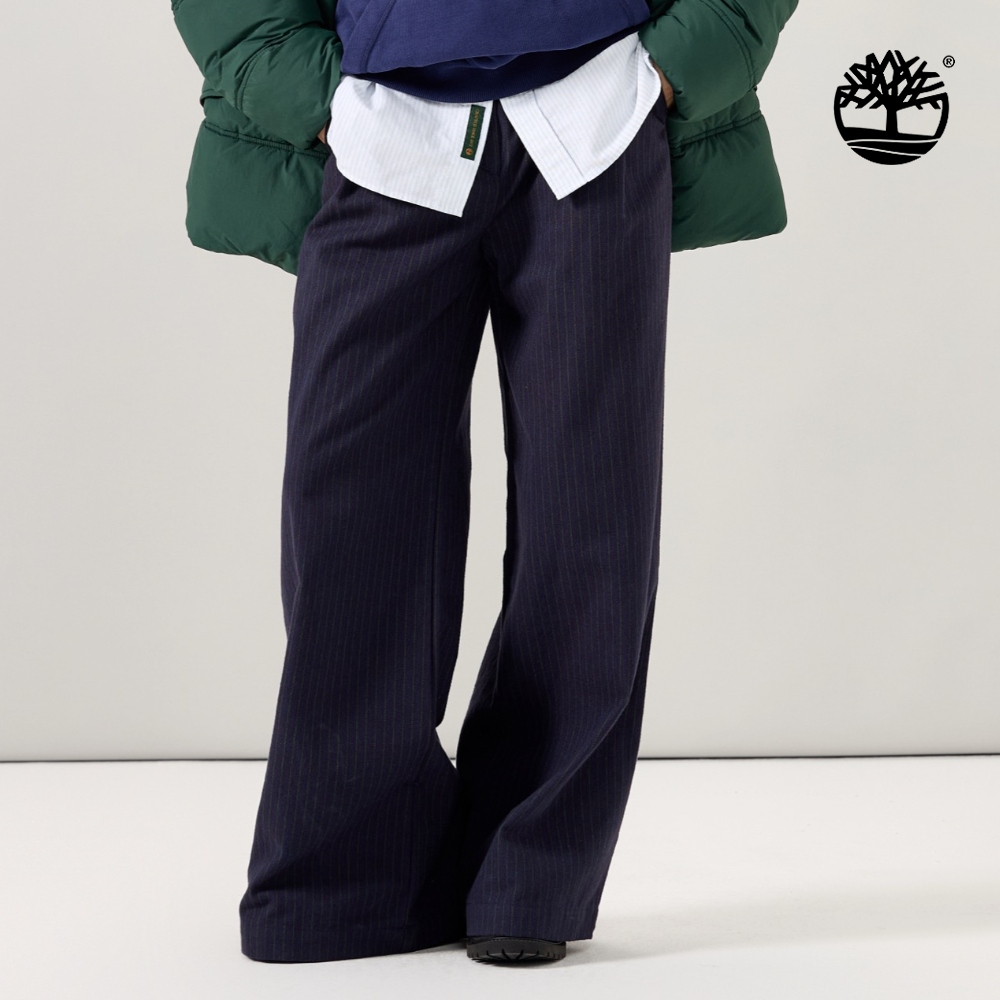 Timberland 女款海軍藍休閒寬褲|0YH5201U