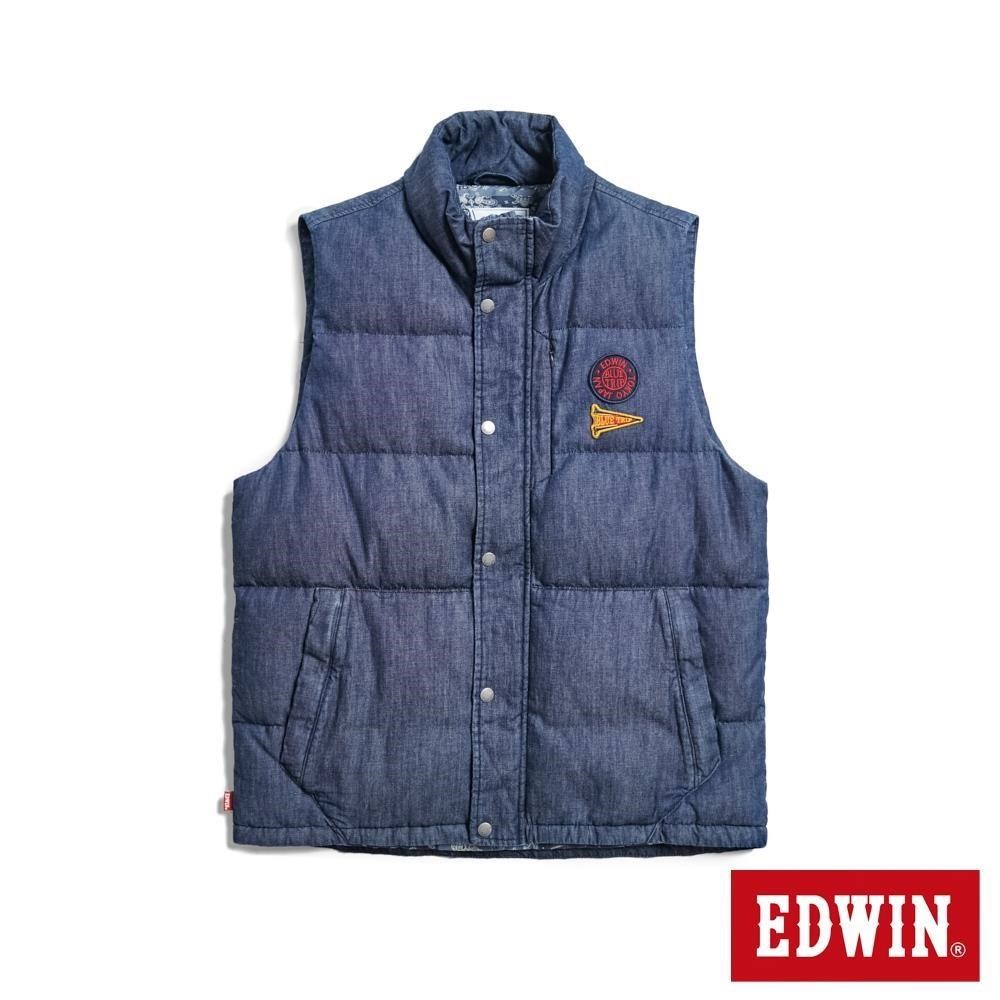 EDWIN 男裝 BLUE TRIP 阿美咖羽絨背心 (原藍色)