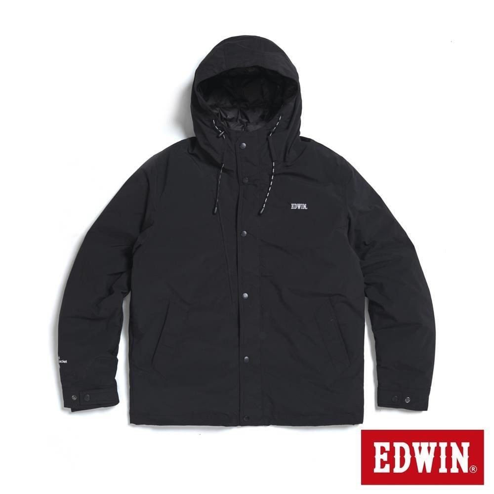 EDWIN 男裝 定番連帽羽絨外套 (黑色)