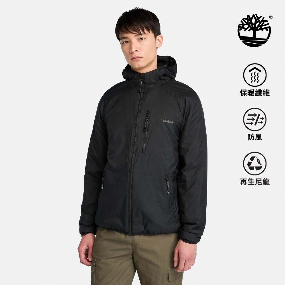 Timberland 男款黑色防潑水羽絨保暖外套|A6A57001