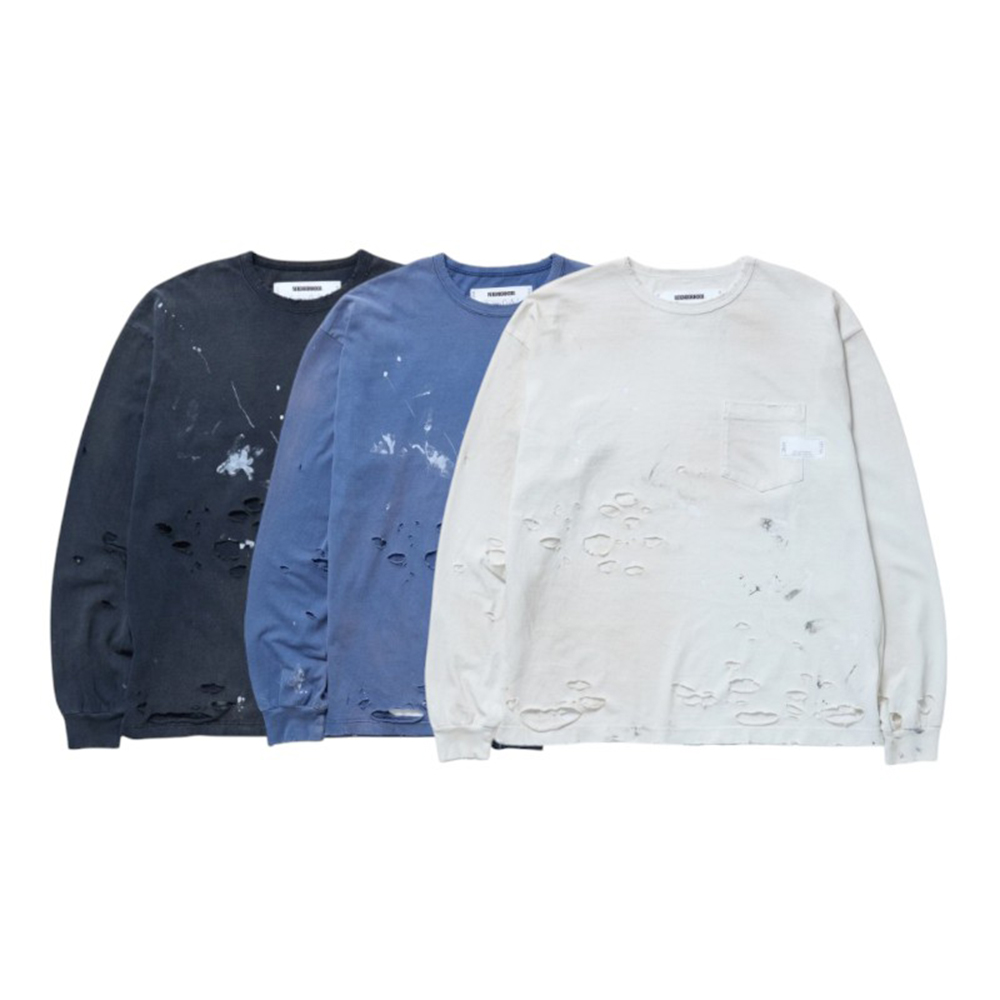 Neighborhood Neighborhood 2025SS SAVAGE CREWNECK 長袖 黑 藍 米白 圓領 251OKNH-CSM05