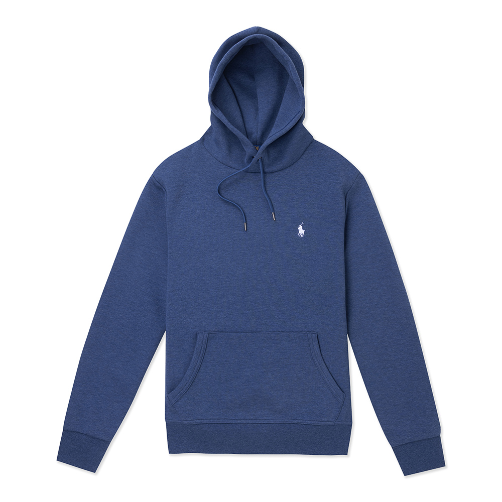 RALPH LAUREN POLO 熱銷刺繡小馬連帽T恤 上衣-牛仔藍色
