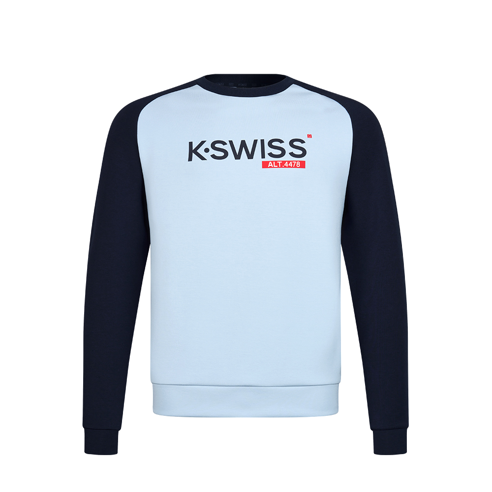 K-SWISS 圓領上衣 MANTOMANKC7632MCHT01 男上衣 男裝 柔霧藍色 1010790-437