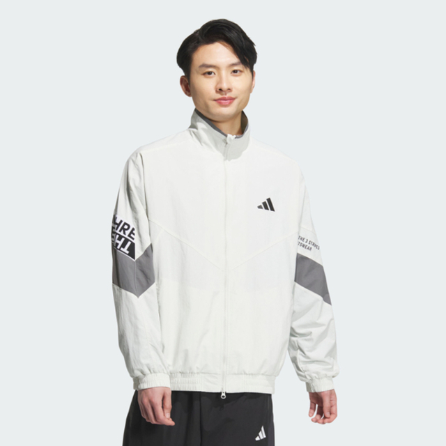 adidas 愛迪達 Adidas 愛迪達 Word Woven Jkt KA1264 男 立領外套 運動外套 休閒 白 灰 亞版