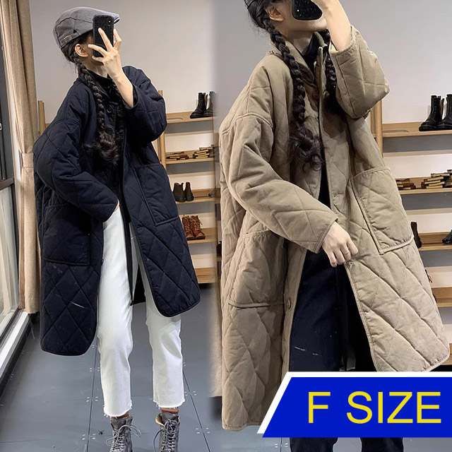 【韓國】KMM3212休閒單品中長版羽絨外套(秋冬/棉服/外套)
