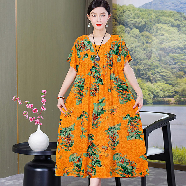 K.W. 韓國進口出水芙蓉棉稠圖騰洋裝(亞棉/花卉天絲/小香風/涼感背心)