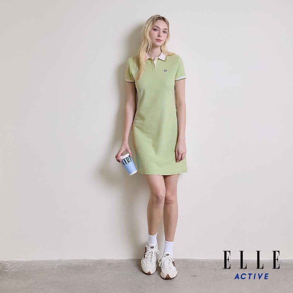 ELLE ACTIVE 女款 修身顯瘦POLO短袖洋裝-淺綠 (EA26S1W2604-41)