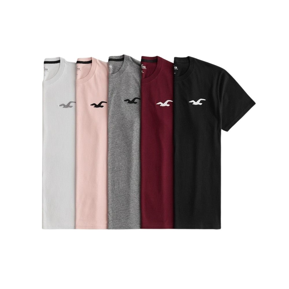 Hollister 海鷗 經典刺繡短T 素面潮流短T 男/女共用款 324-232-0343-100