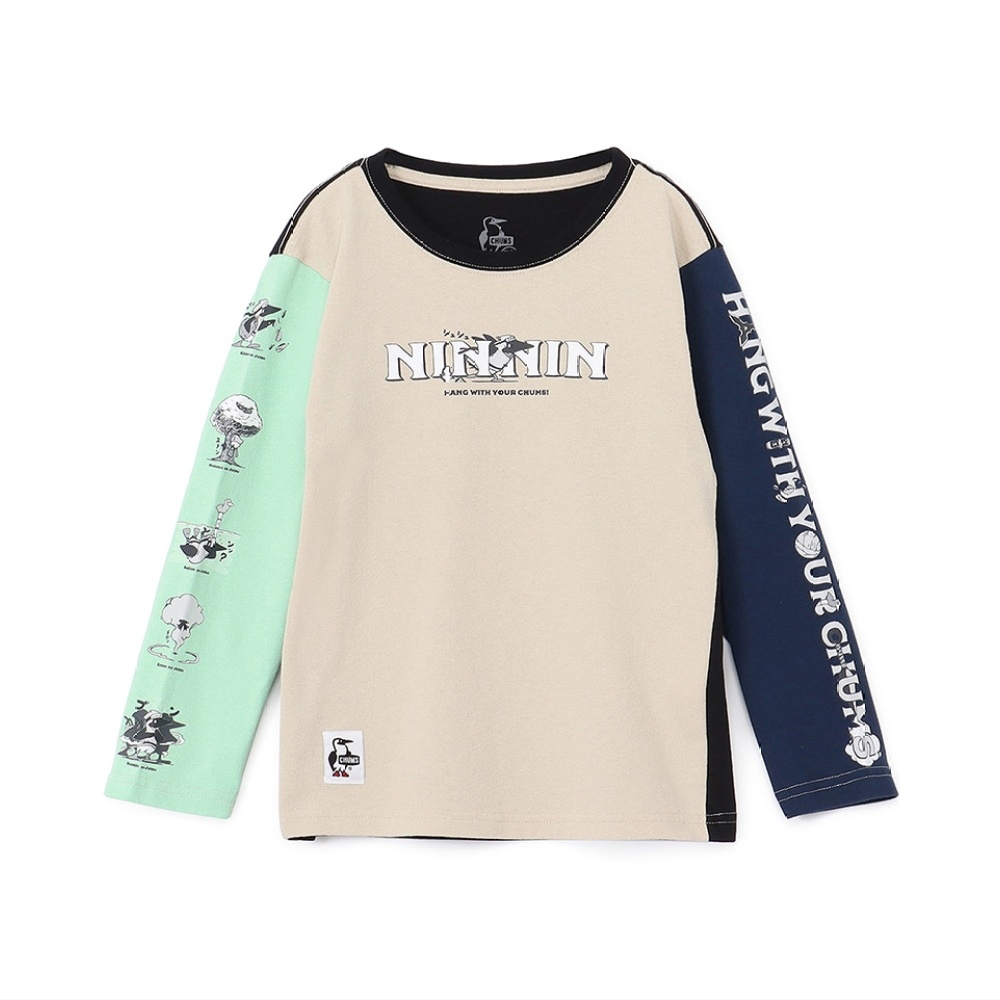 CHUMS Kids The Ninja Brushed L/S T-Shirt 中大童 長袖上衣 MintCrazy CH211415C110
