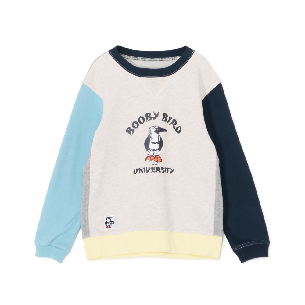 CHUMS KASEKI CIDER Kids Booby Bird University Crew Top 中大童 圓領套頭衫 Lt.BlueCrazy CH201086C103