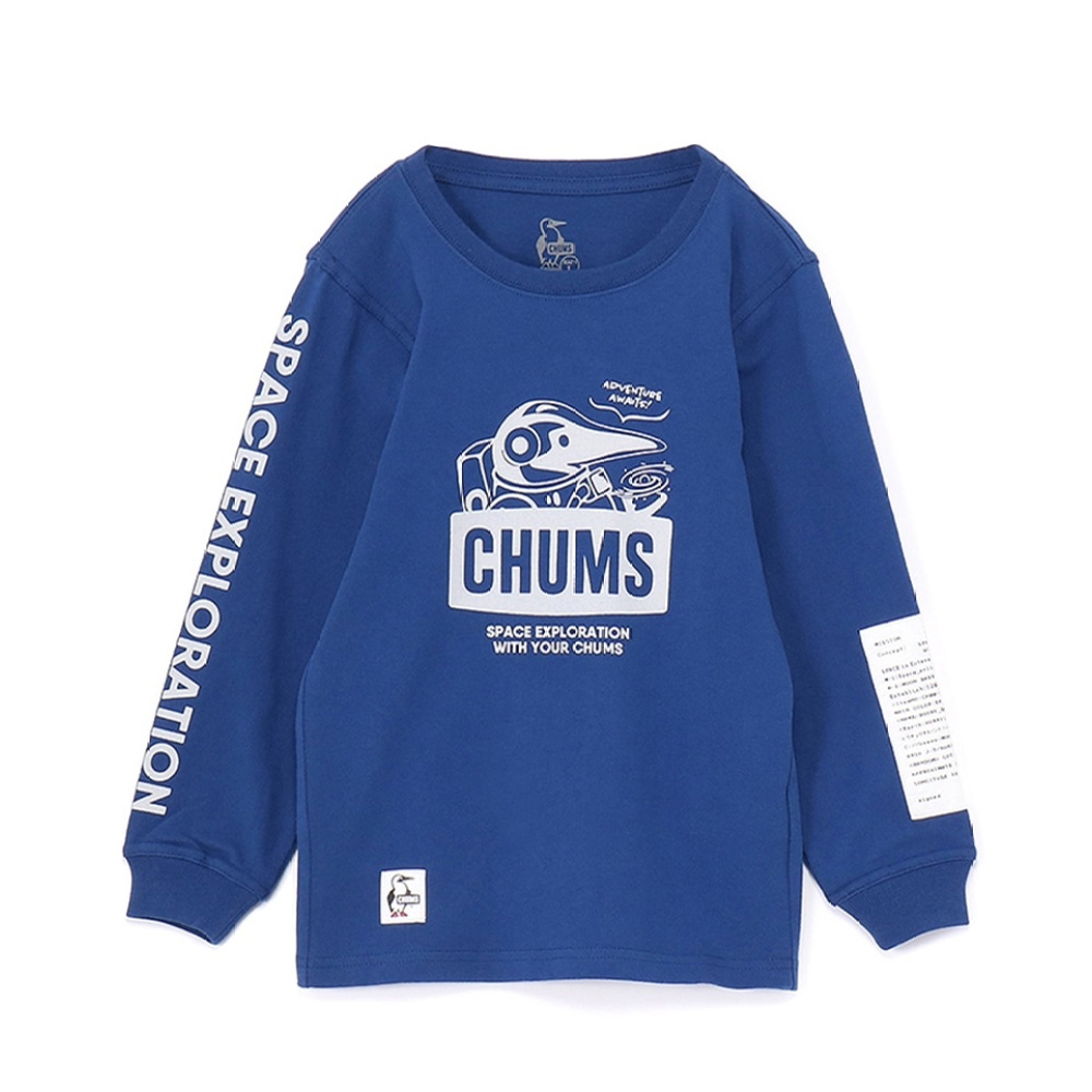 CHUMS Kids Space Booby Brushed L/S T-Shirt 中大童 長袖上衣 藍色 CH211411A001