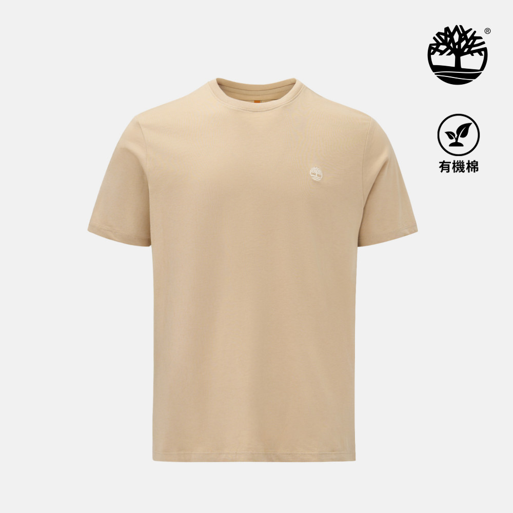 Timberland 男款米色休閒短袖T恤|A6DKUY94