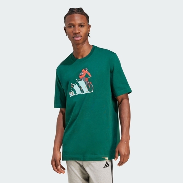 adidas 愛迪達 Adidas 愛迪達 M DDL Bike T JM6497 男 T恤 運動上衣 休閒短袖 綠 亞版