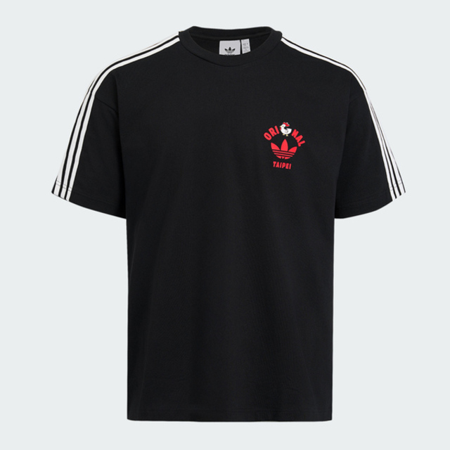 adidas 愛迪達 Adidas 愛迪達 Tw Chicken Tee KT5009 男女 T恤 運動上衣 休閒短袖 黑 紅 亞版