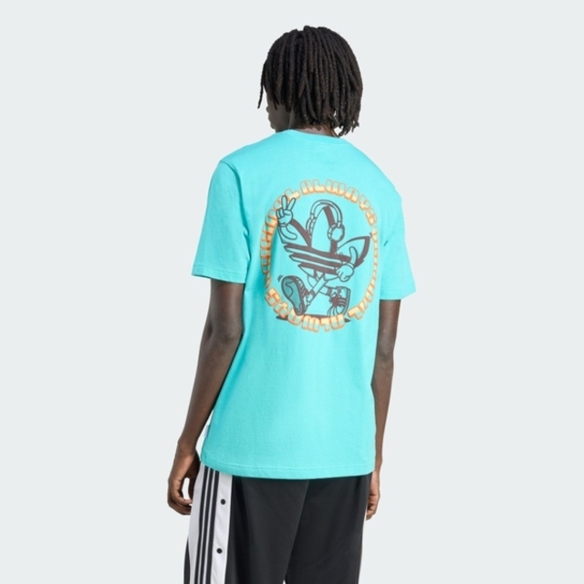 adidas 愛迪達 Adidas 愛迪達 Graphic Tee Lo JW3017 男 T恤 運動上衣 休閒短袖 藍 亞版