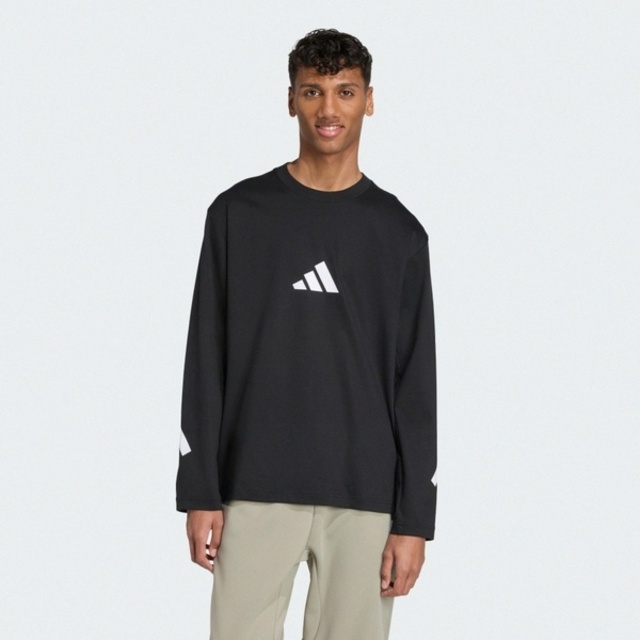 adidas 愛迪達 Adidas 愛迪達 M Z.n.e. Ls Tee KE4902 男 長袖上衣 休閒長袖 黑 亞版