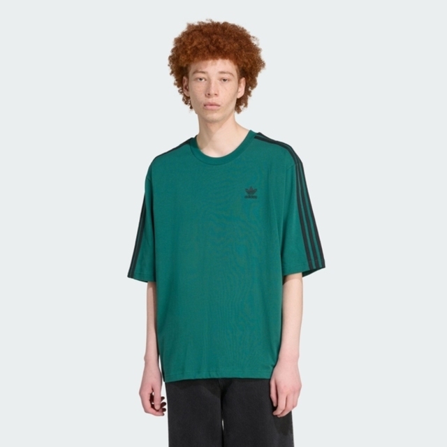 adidas 愛迪達 Adidas 愛迪達 Adicolor Oversize Tee JY1396 男 T恤 運動上衣 短袖 綠黑 亞版