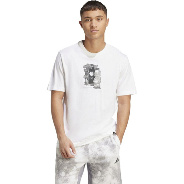 adidas 愛迪達 Adidas 愛迪達 M Camo Exp T JY1840 男 T恤 運動上衣 休閒短袖 白 灰 亞版