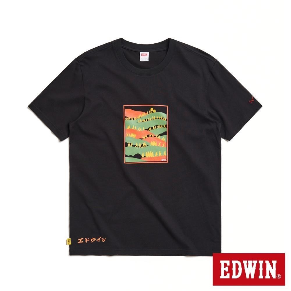 EDWIN 男裝 白沙屯 進香之旅短袖T恤 (黑色)
