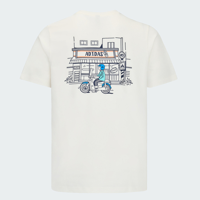 adidas 愛迪達 Adidas 愛迪達 Taipei Gfx Tee KV5975男 T恤 運動上衣 休閒短袖 城市生活系列 白 亞版