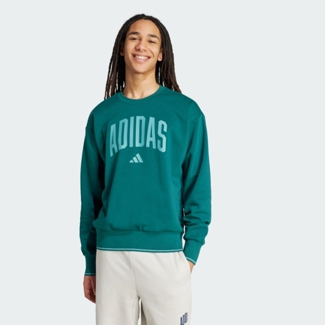 adidas 愛迪達 Adidas 愛迪達 M Collegiate Sw JM1733 男 長袖上衣 休閒長袖 綠 亞版